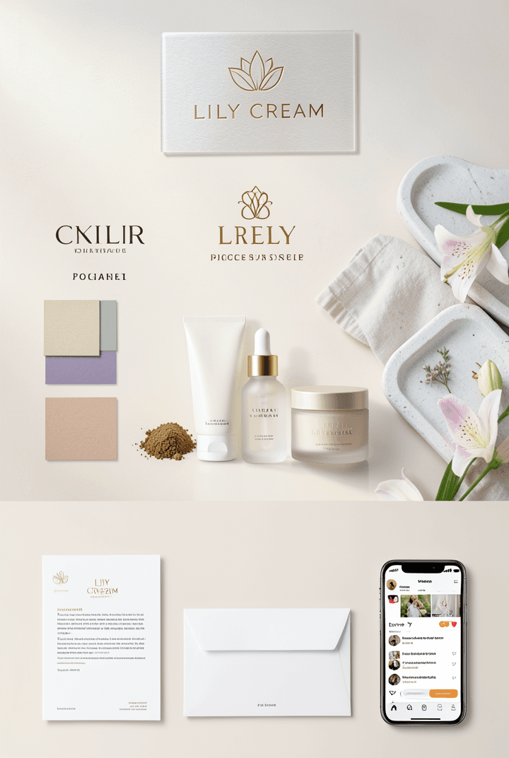 Create a high-end luxury brand identity presentation for an