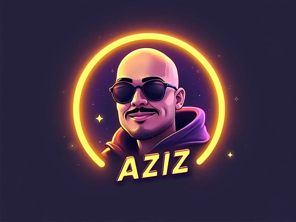 A 3D gaming typography logo featuring the title "LOGO TEXT"