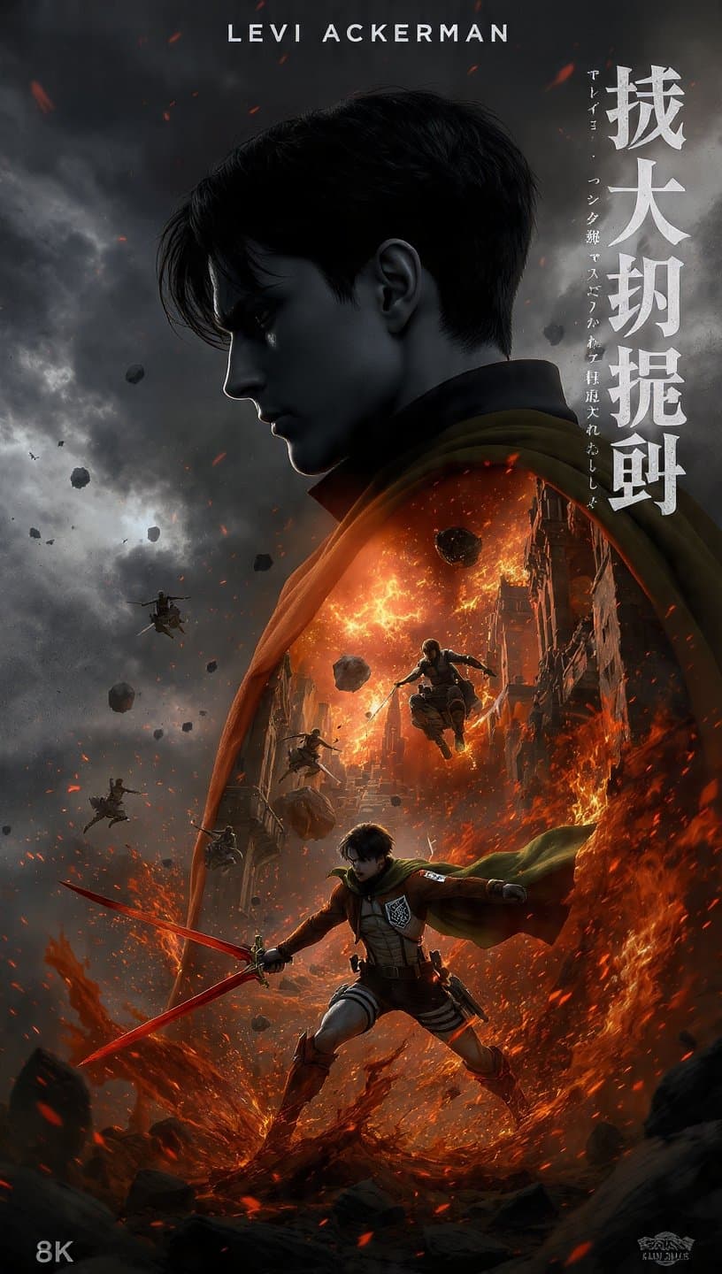 A cinematic, double-exposure digital art poster featuring Le