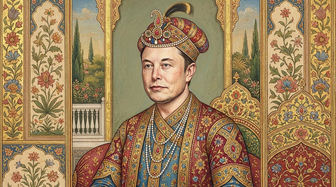 Mughal miniature portrait of the person in the reference ima