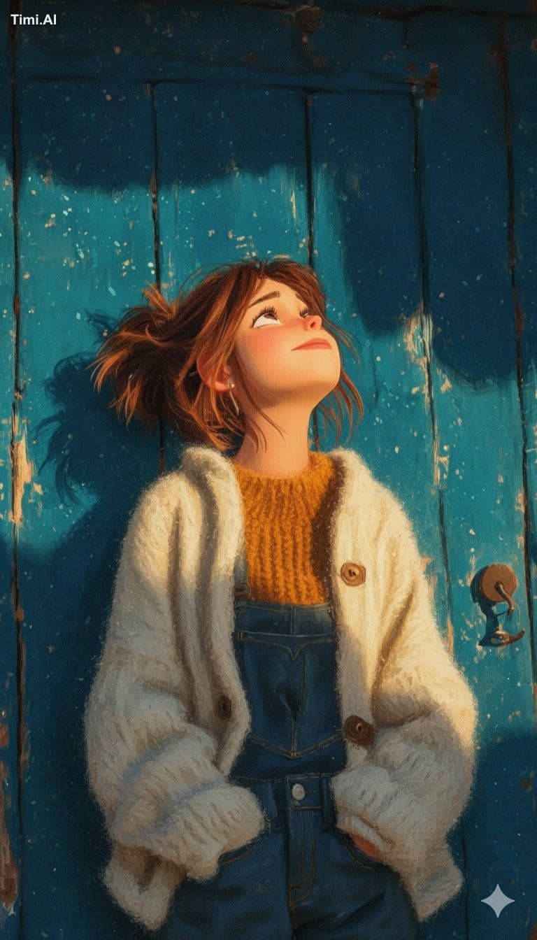 1. A high-definition digital painting of a young woman with