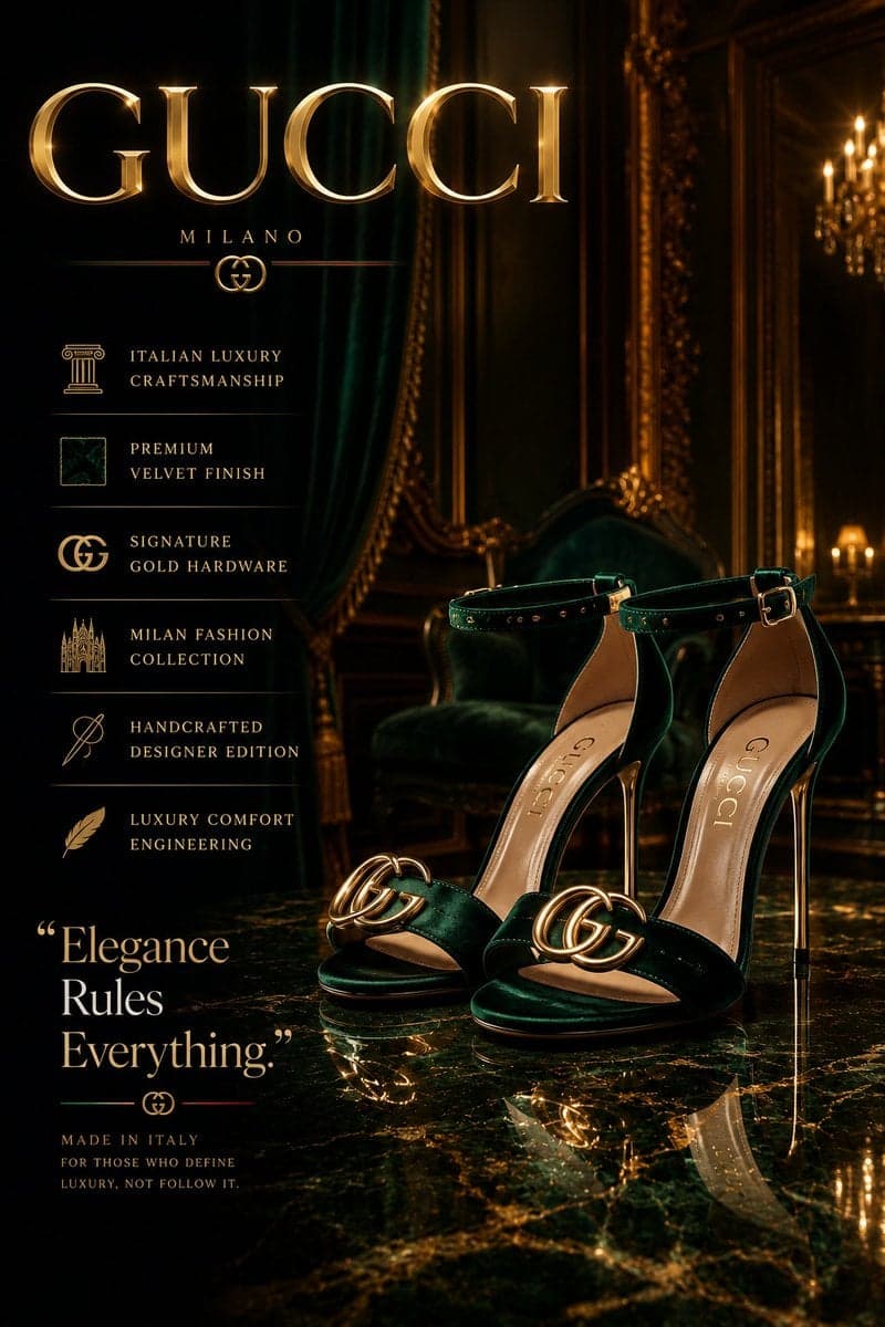 Create an ultra-premium luxury fashion advertisement poster 
