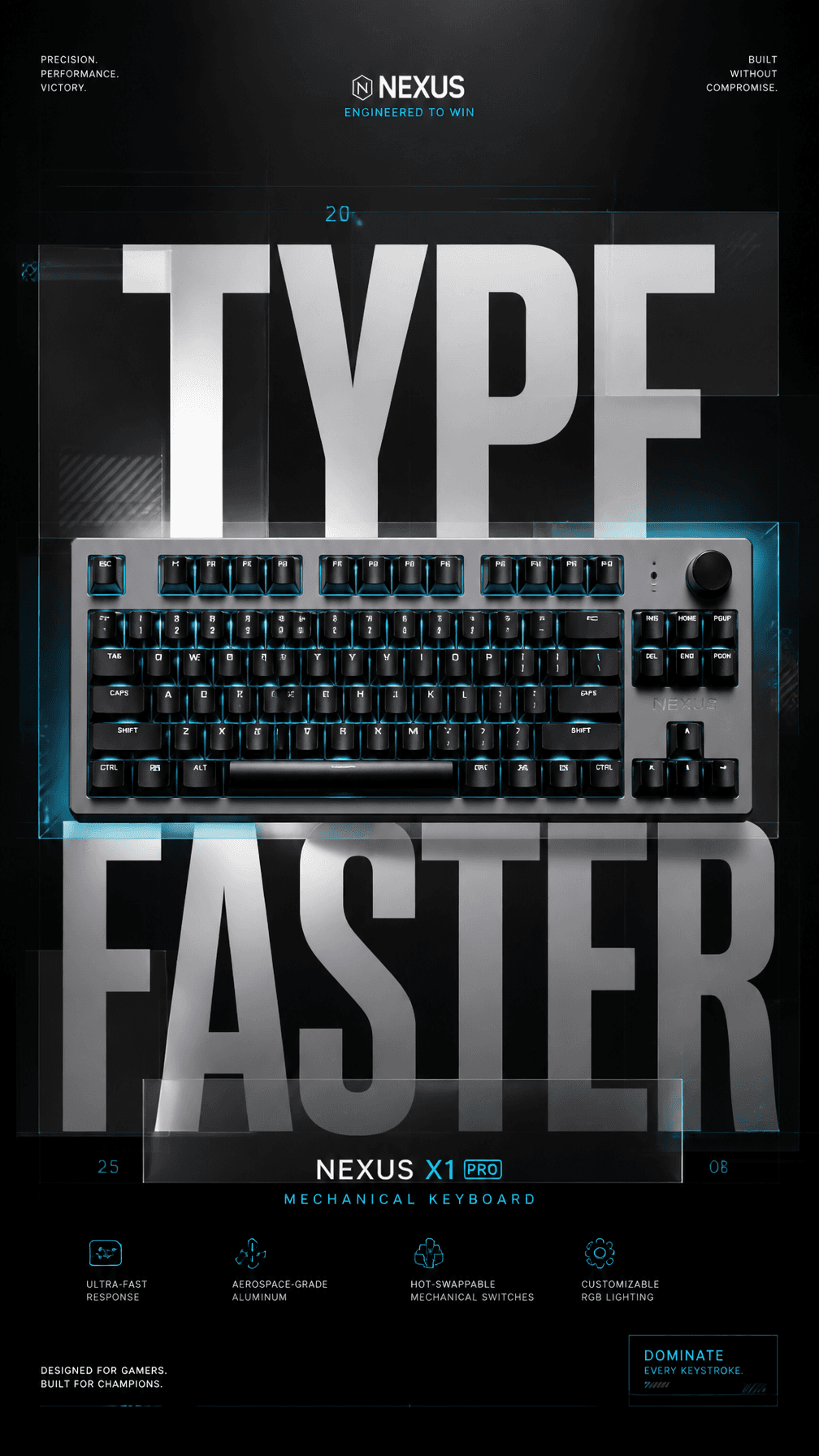 A premium commercial advertising poster for a luxury gaming 