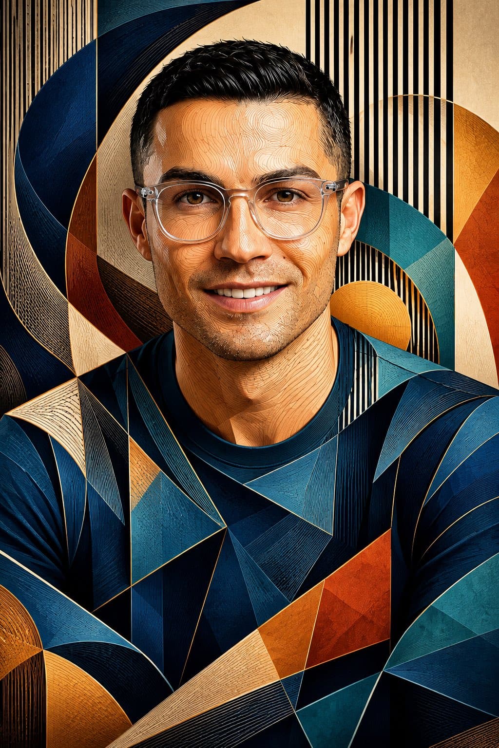 Transform the uploaded portrait into a masterpiece combining