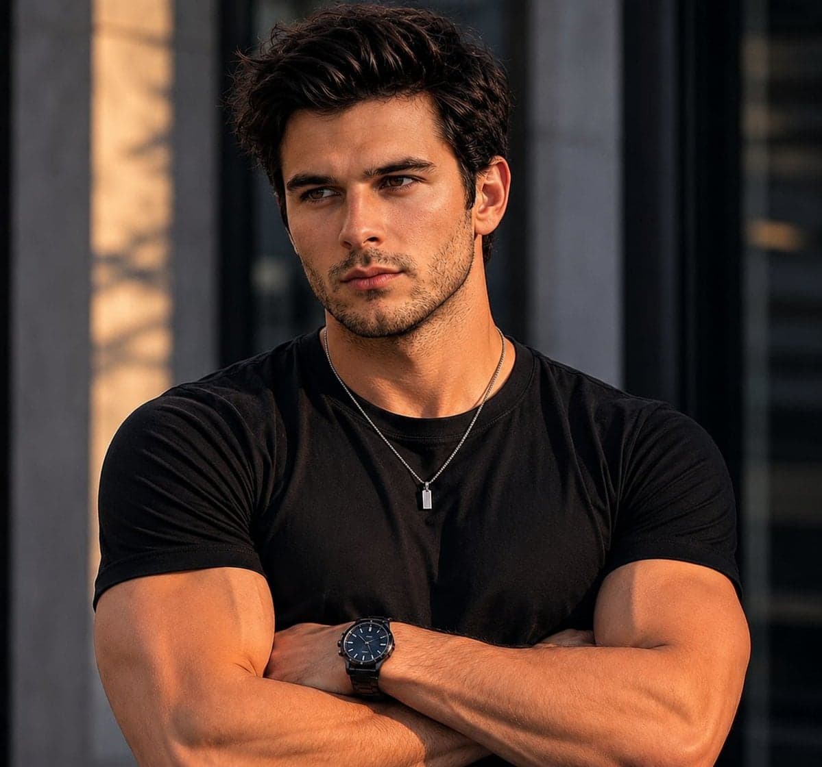 Ultra-realistic cinematic portrait of a handsome young man w