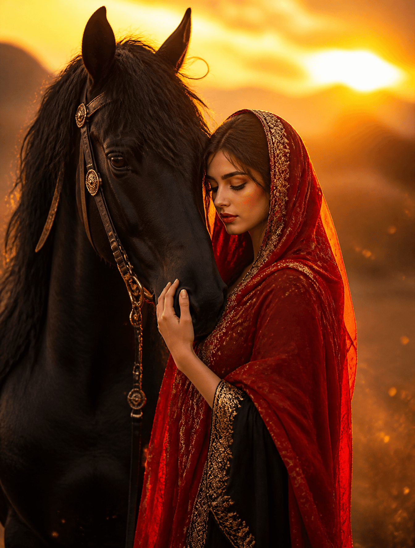 A stunningly beautiful woman with a delicate face and fair s