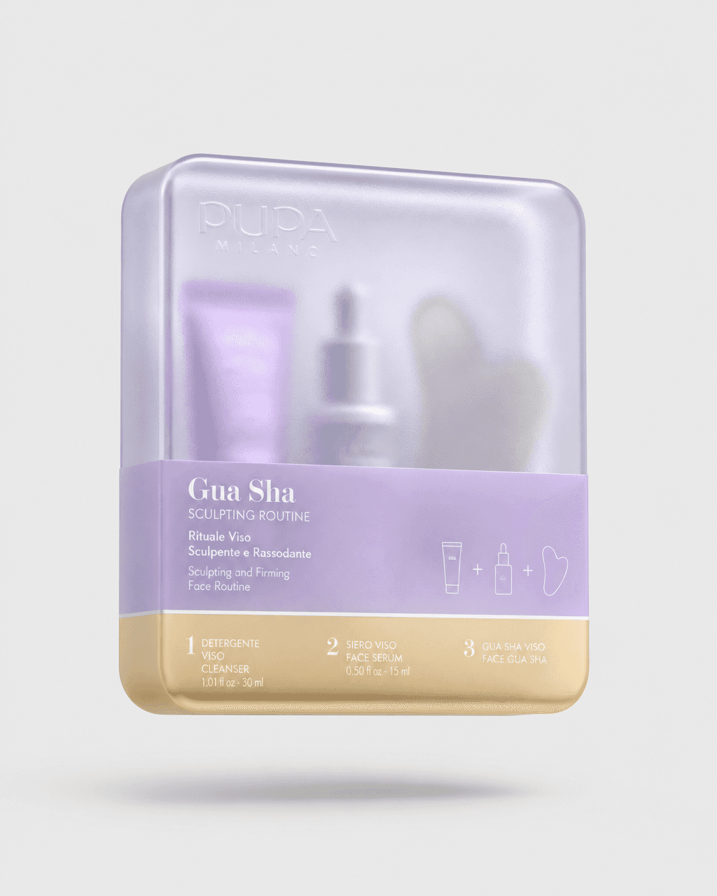 A hyper-detailed 3D frosted translucent glass version of the