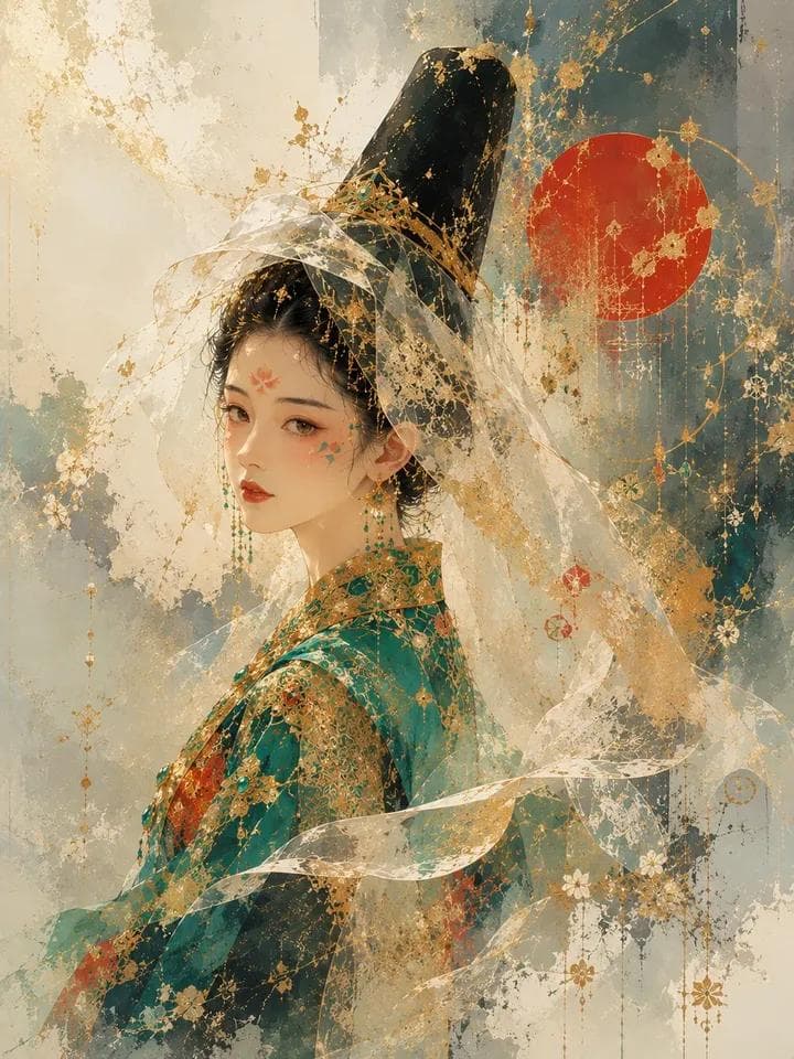 Ultra-detailed ethereal portrait of a beautiful East Asian r