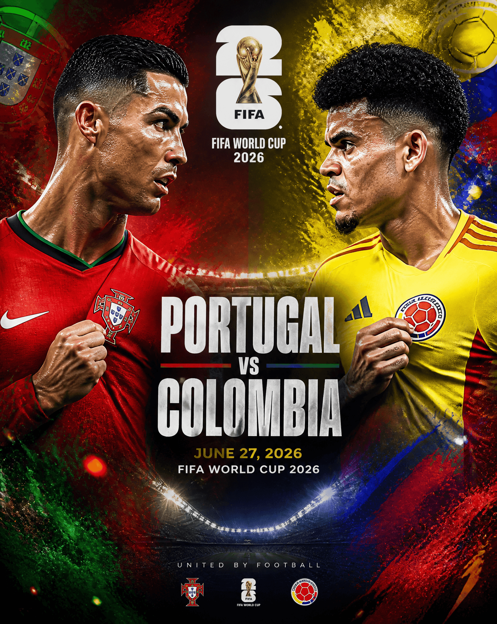 ULTRA-REALISTIC FIFA WORLD CUP 2026 MATCH POSTER, Cristiano 