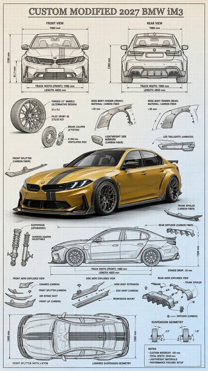 Highly detailed technical blueprint sketch and realistic 3D–