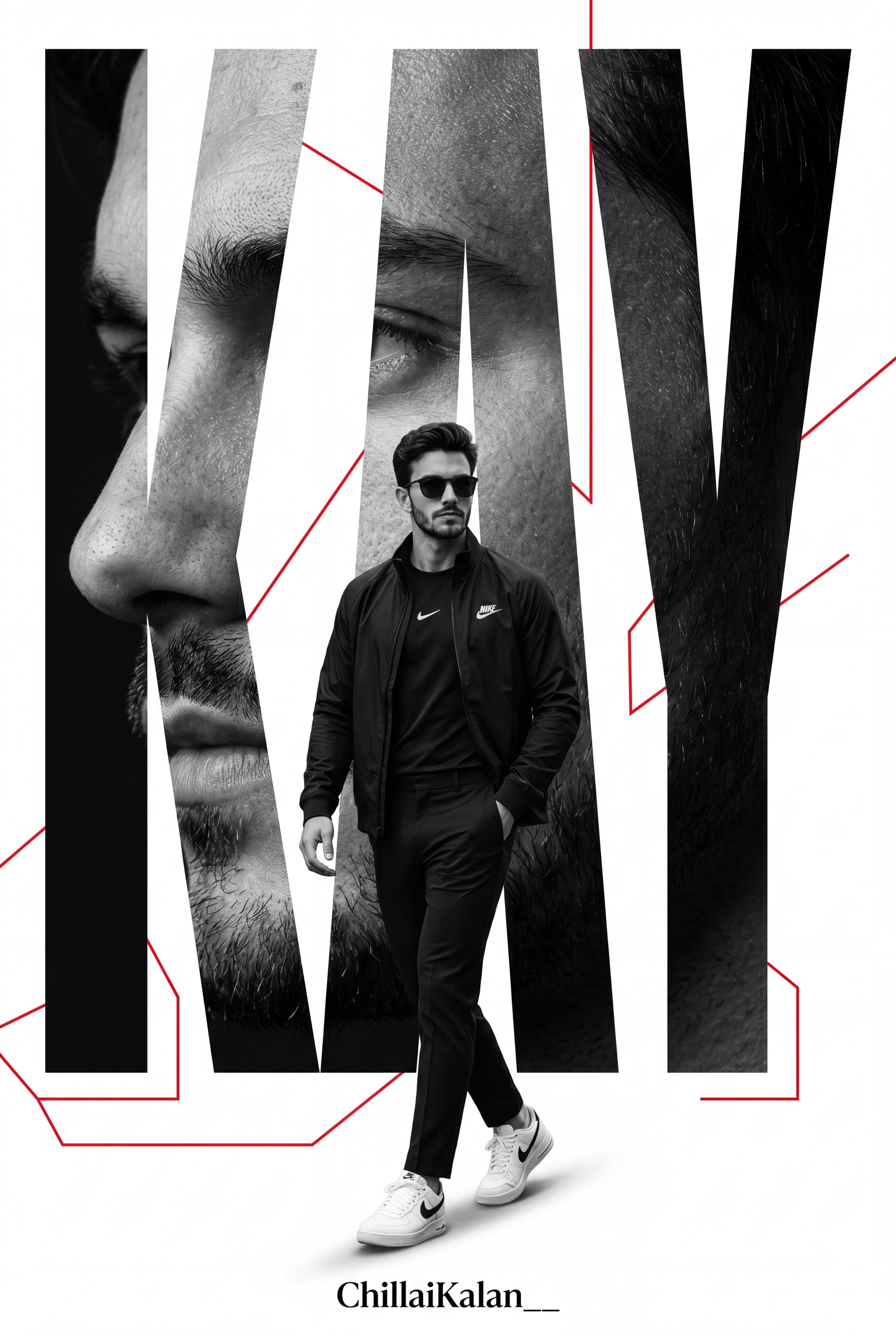 Create Ultra-premium minimalist sports poster featuring a co