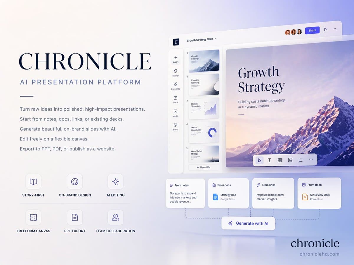 Create a premium 4:3 presentation cover slide introducing Ch
