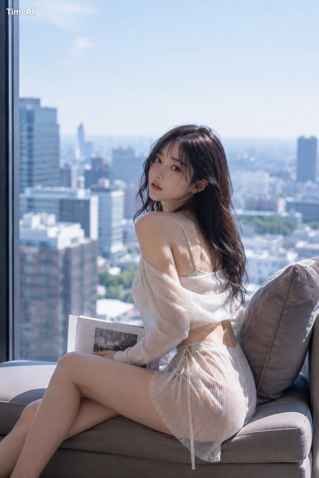 透ける光よりも、振り向いた視線のほうが静かだった。🤍🫧🏙️
夏の空気だけをまとって、午後はゆっくり流れていく。