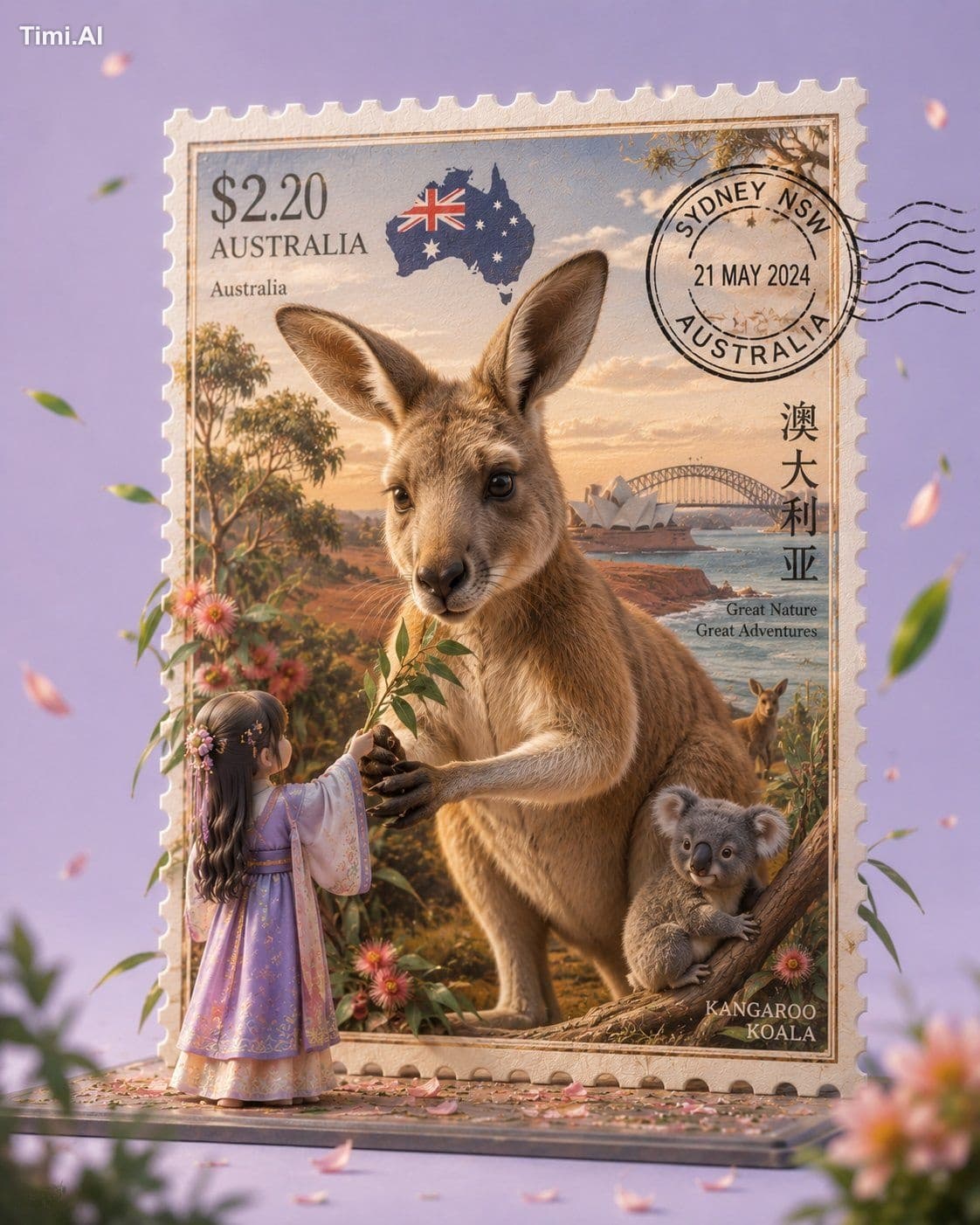 Ultra-detailed 3D illustration of a giant cute [ANIMAL] emer