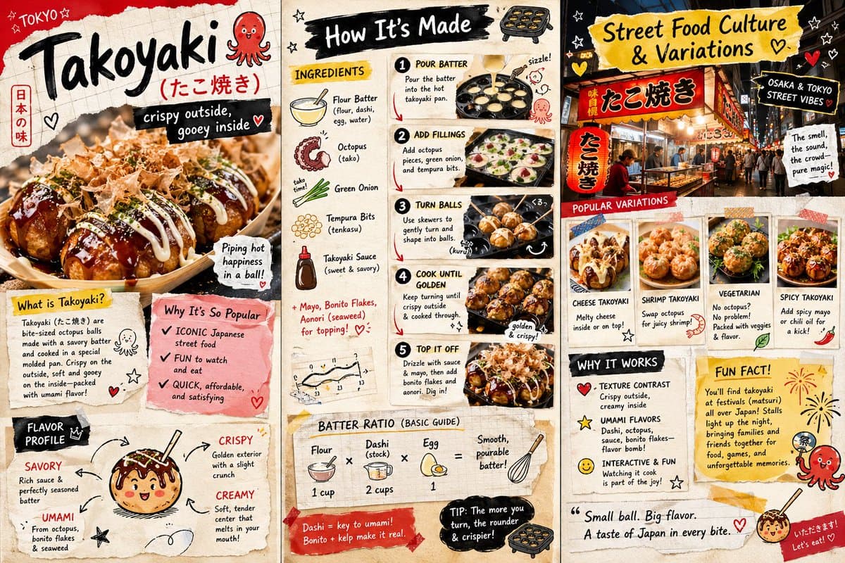 Create a vibrant, colorful 3-page zine-style infographic abo
