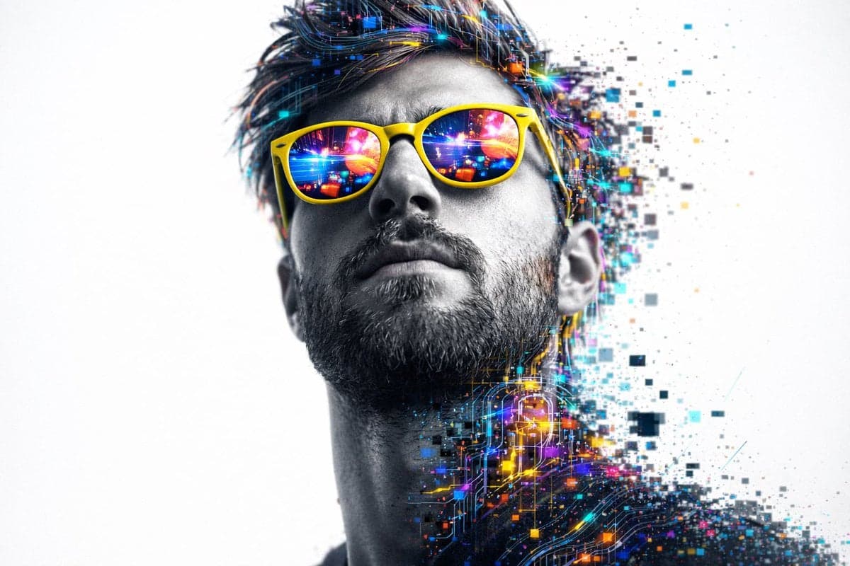 A hyper-realistic 8K close-up portrait of a person's head an