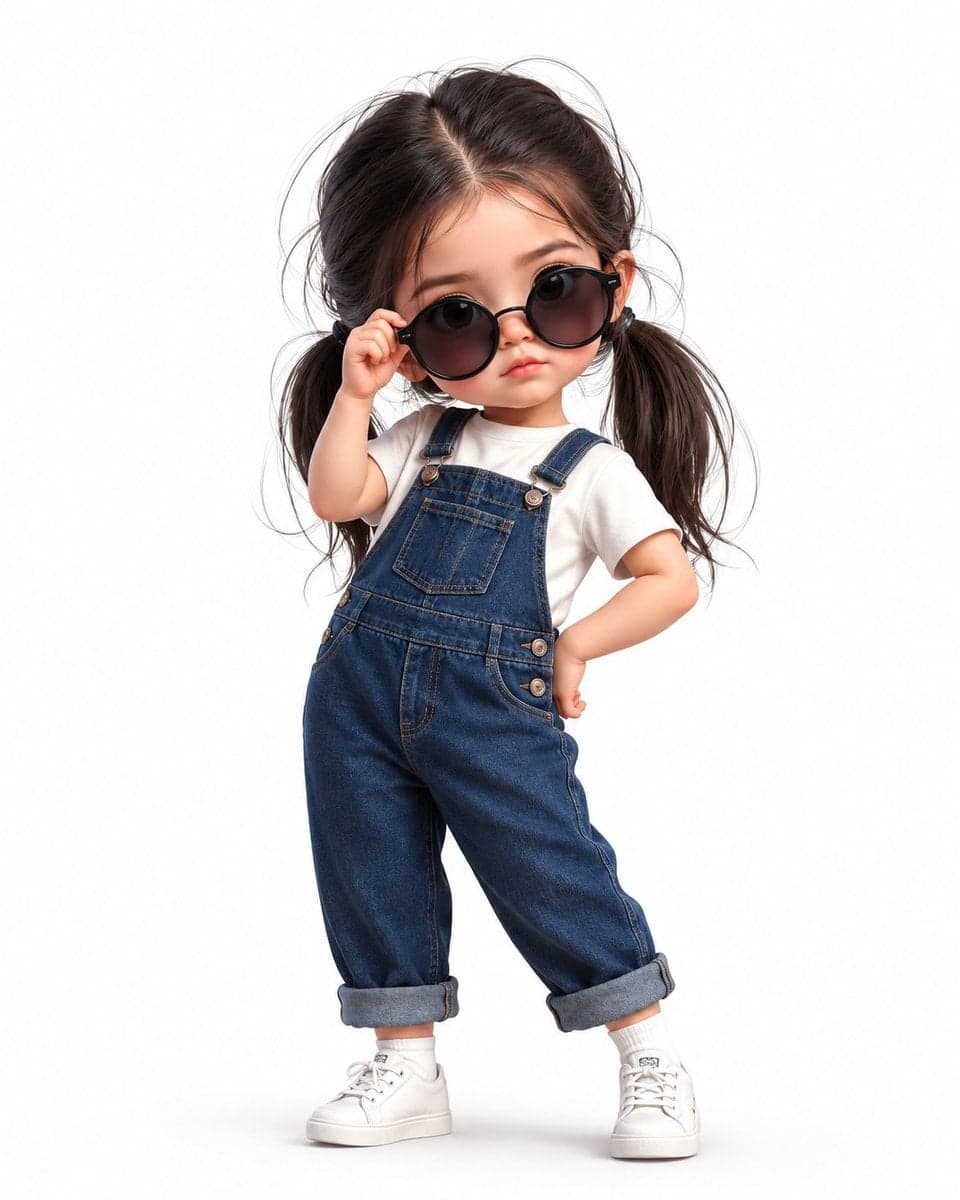 Create a high-quality, cute chibi-style 3D character illustr