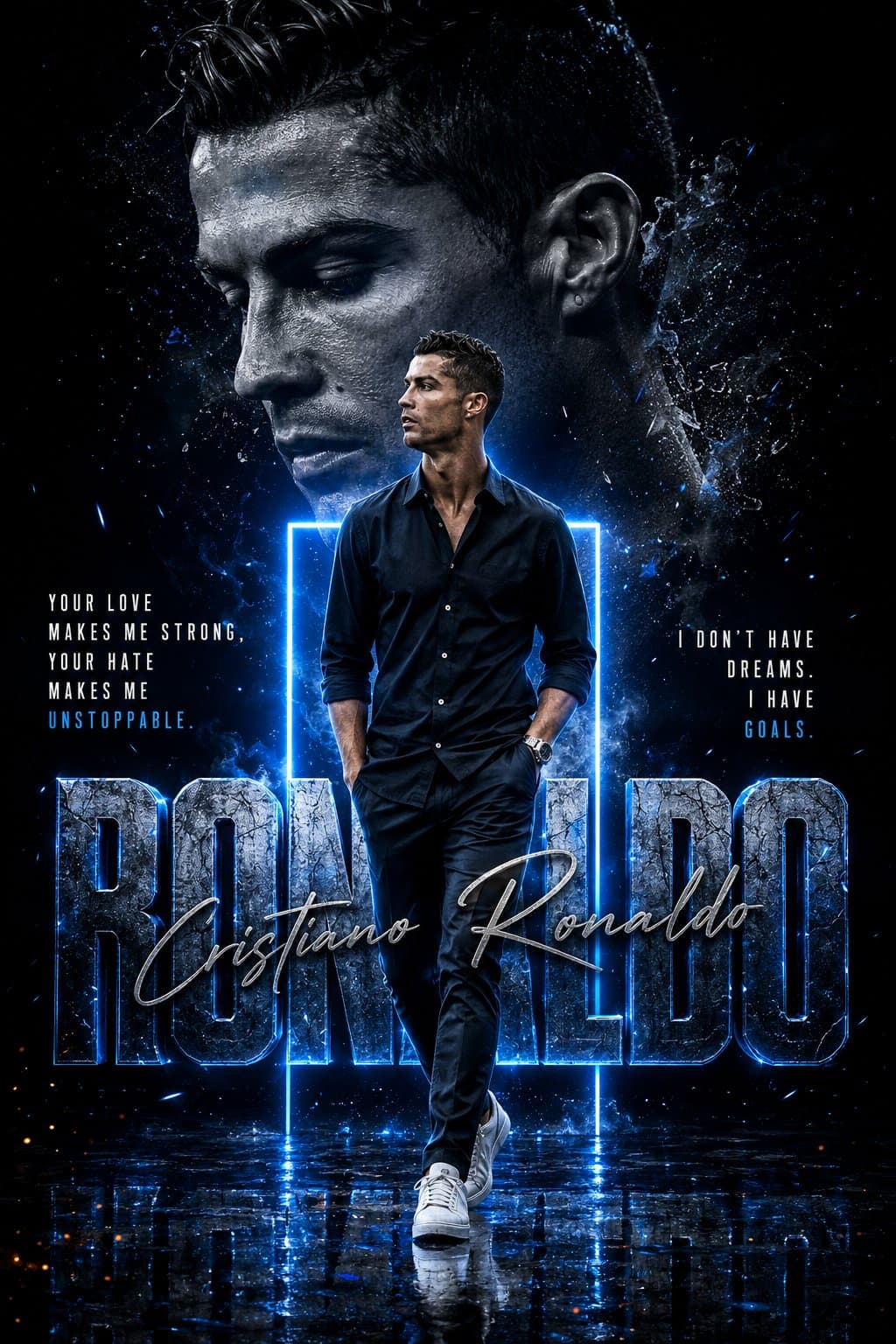 Create a premium cinematic Instagram poster featuring [CELEB