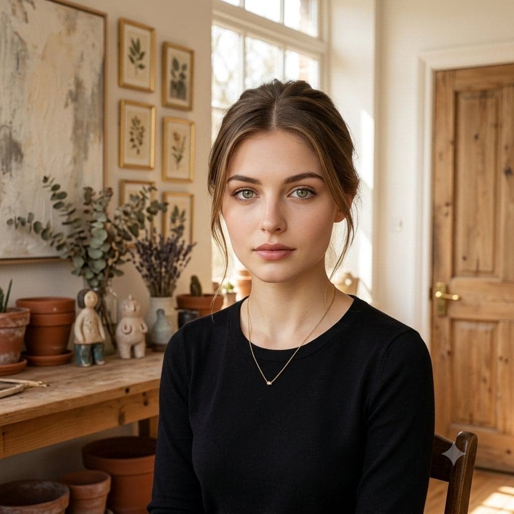 Title: Elegant Serenity
Subject: A young woman with striking