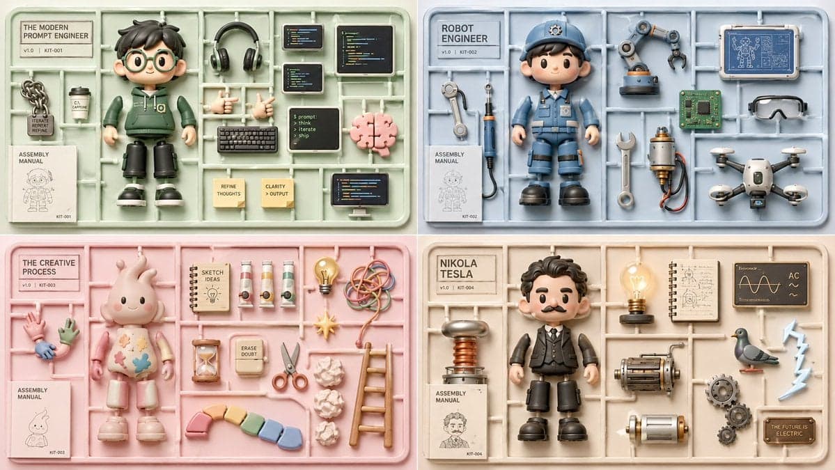 2x2 grid16:9 INPUT = [Profession Or Concept] (e.g., "The Mod