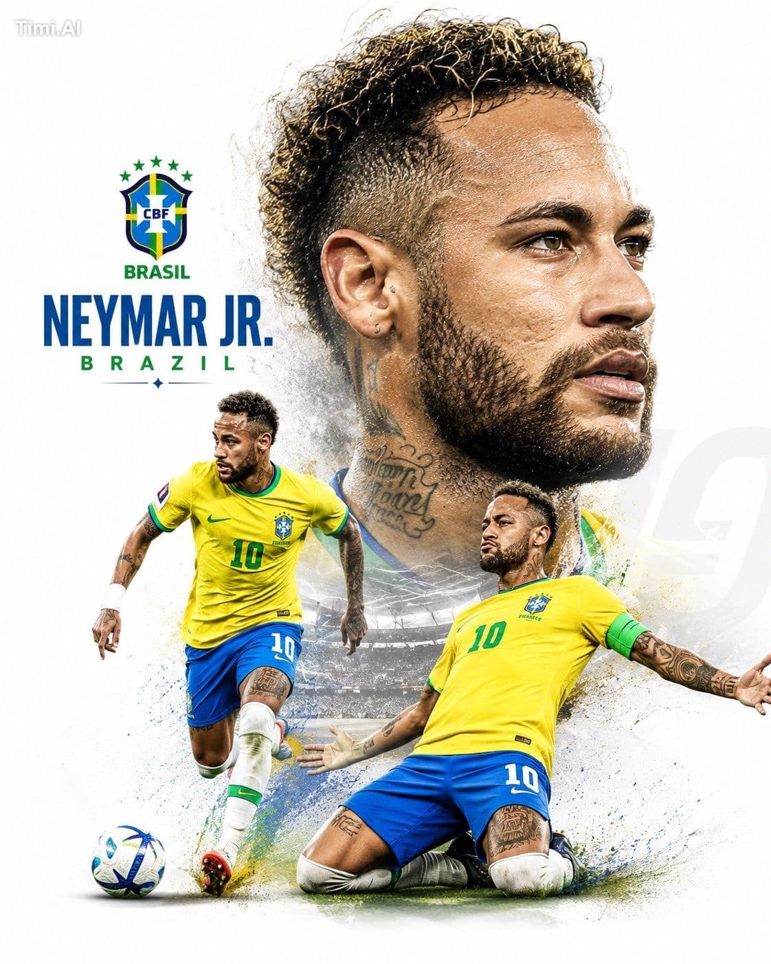 Ultra-premium football poster design featuring a legendary f