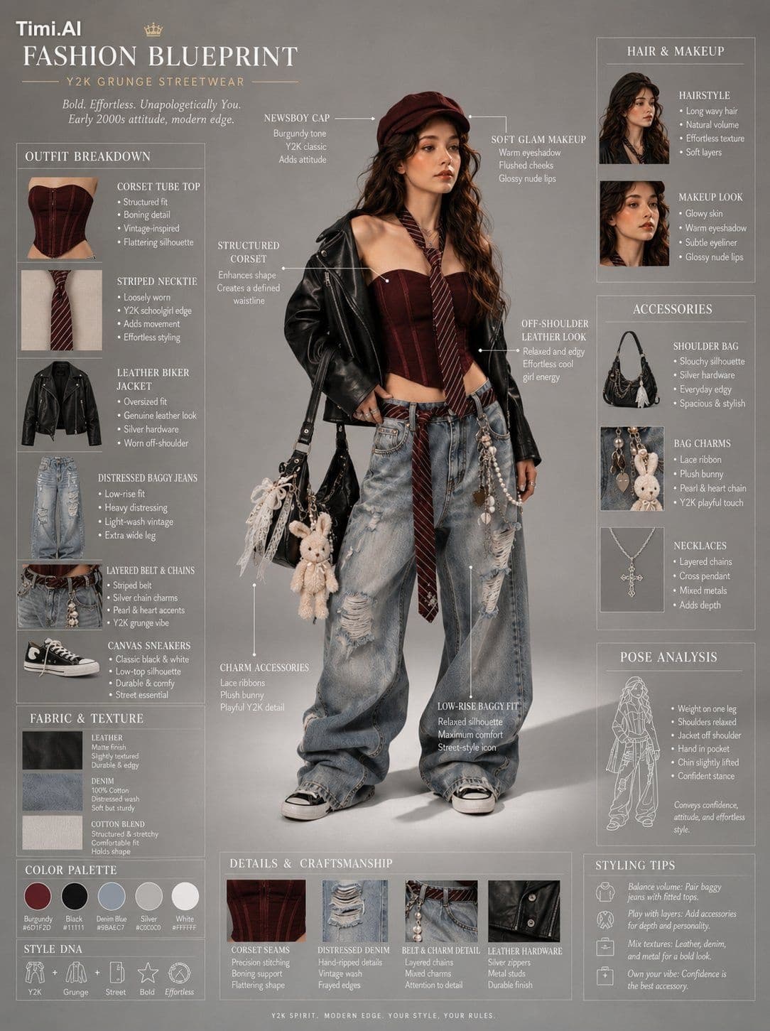 [Reference Image]
Fashion blueprint sheet of a trendy young 