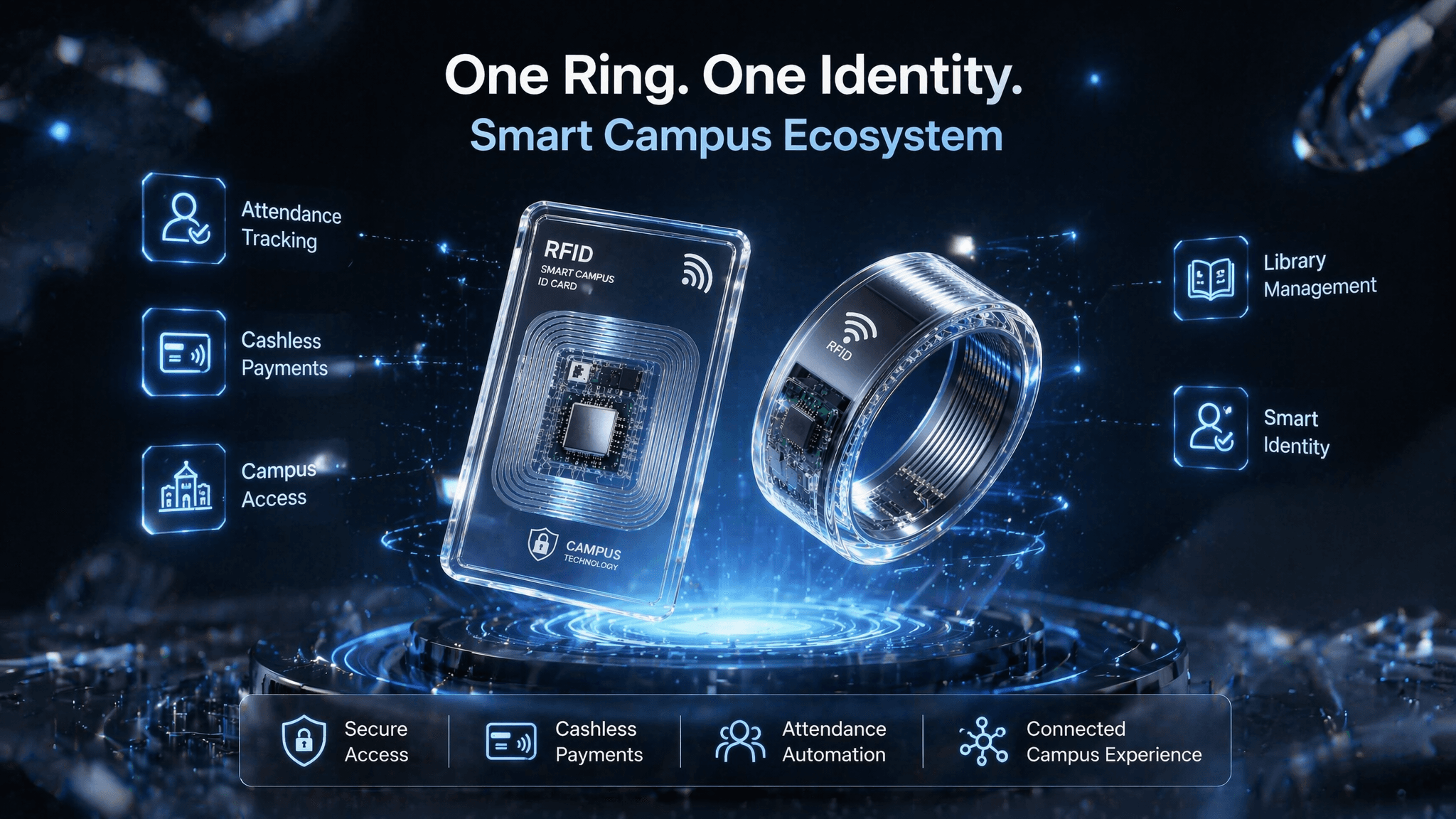 Create a premium futuristic technology advertisement animati
