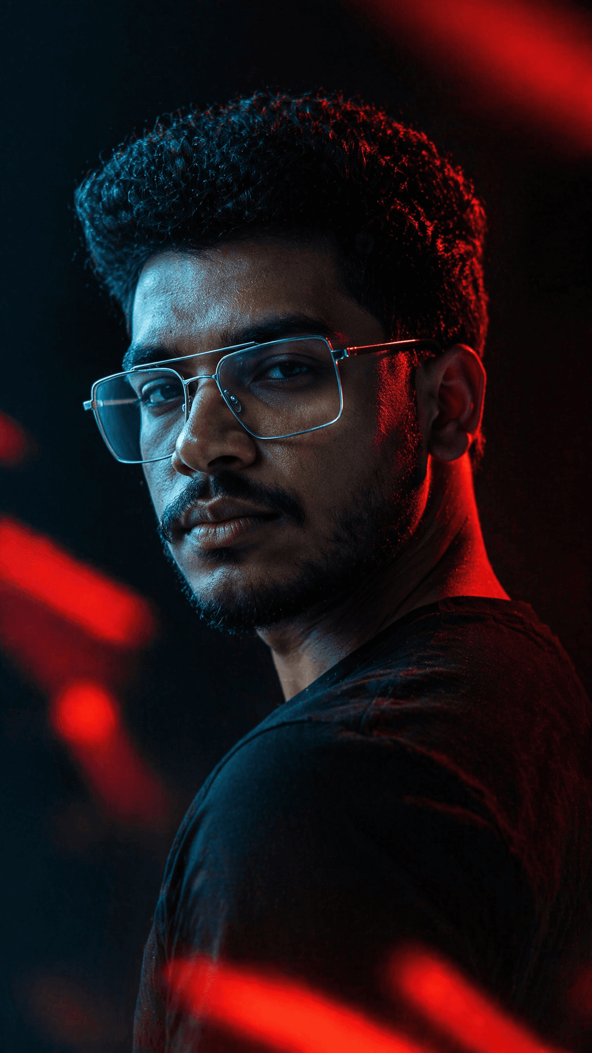 Cinematic portrait of Arthur Ferreira, captured with a 85mm