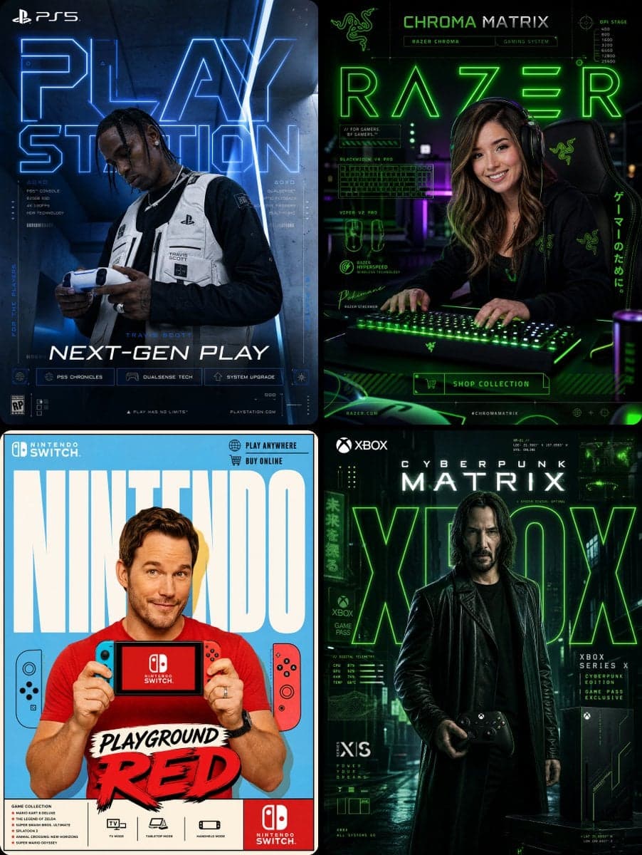 Gaming & Consoles (PlayStation, Xbox, Nintendo, Razer)

neon