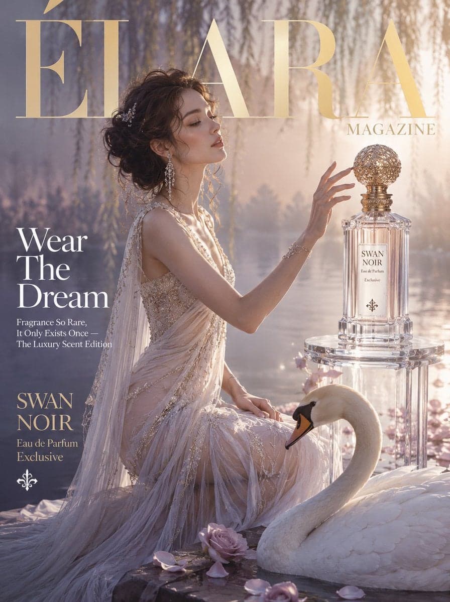 ÉLARA MAGAZINE — luxury fashion cover editorial

An ethereal