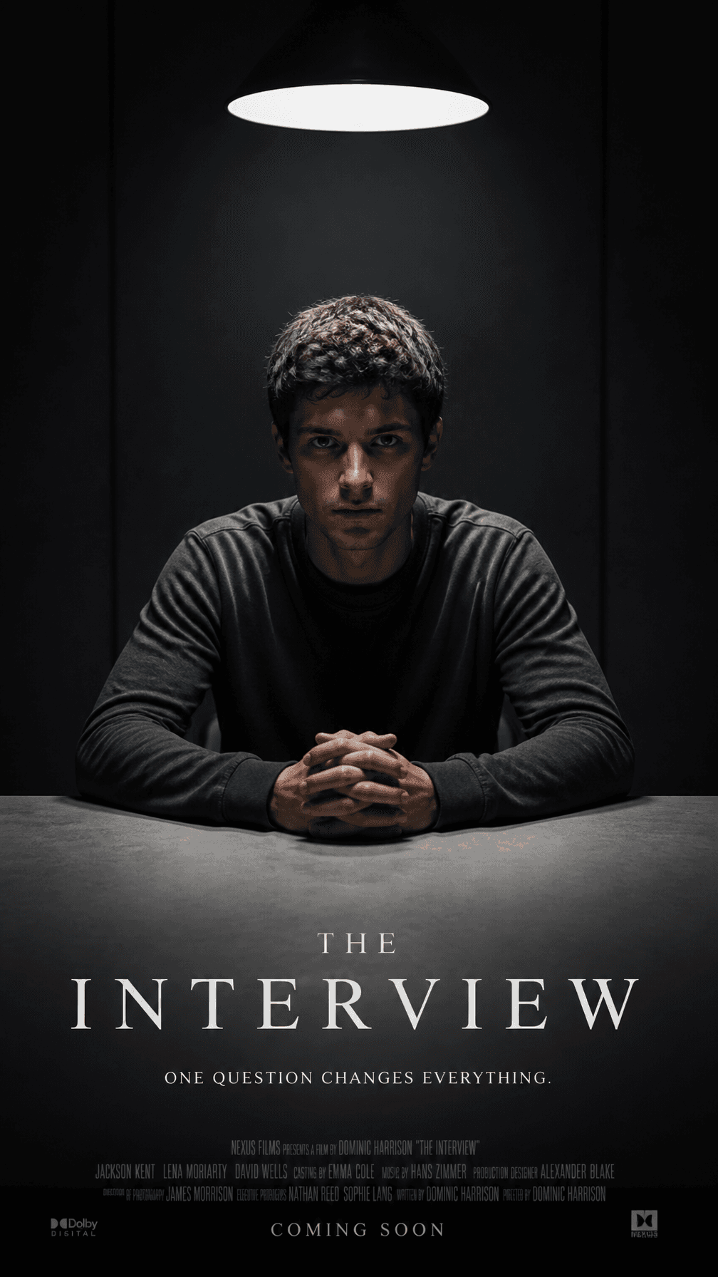 A premium 9:16 psychological drama movie poster.Main Subject