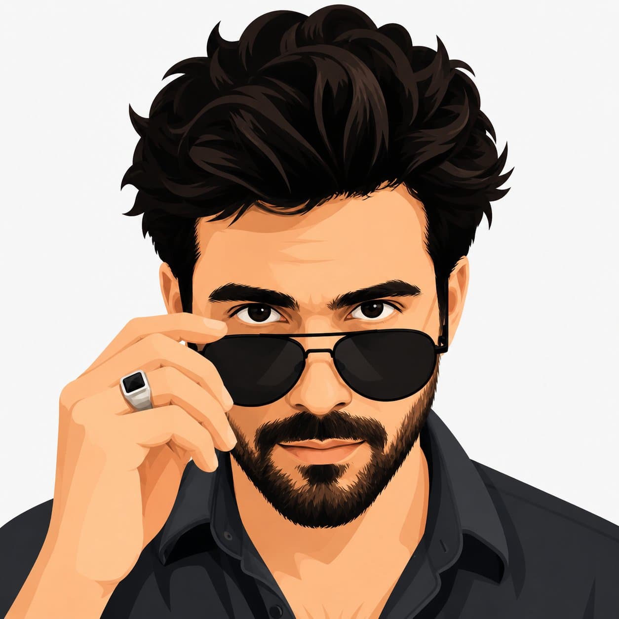 Transform the uploaded image into a clean, flat vector avata