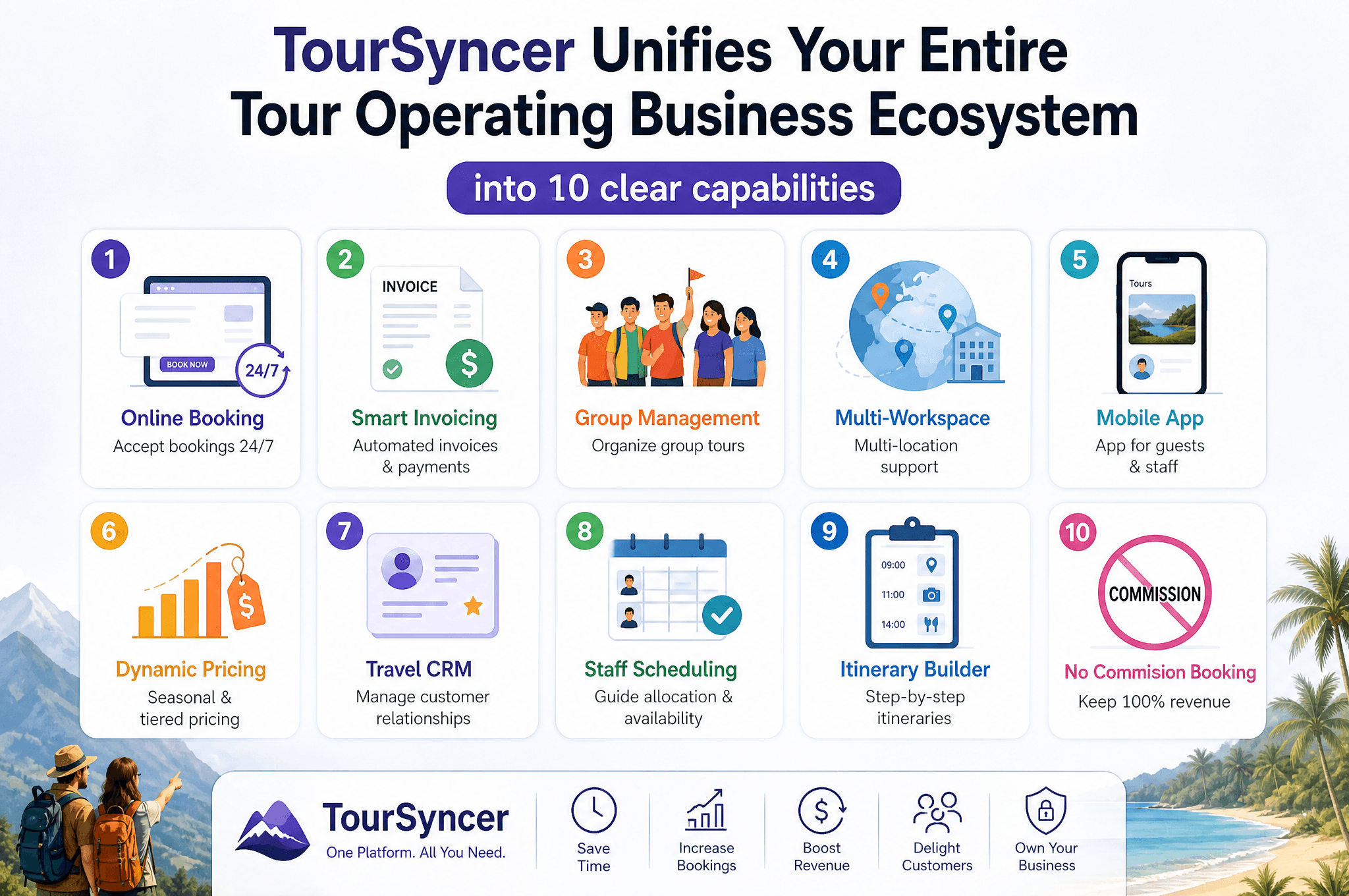TourSyncer unifies your entire tour operating business ecosy