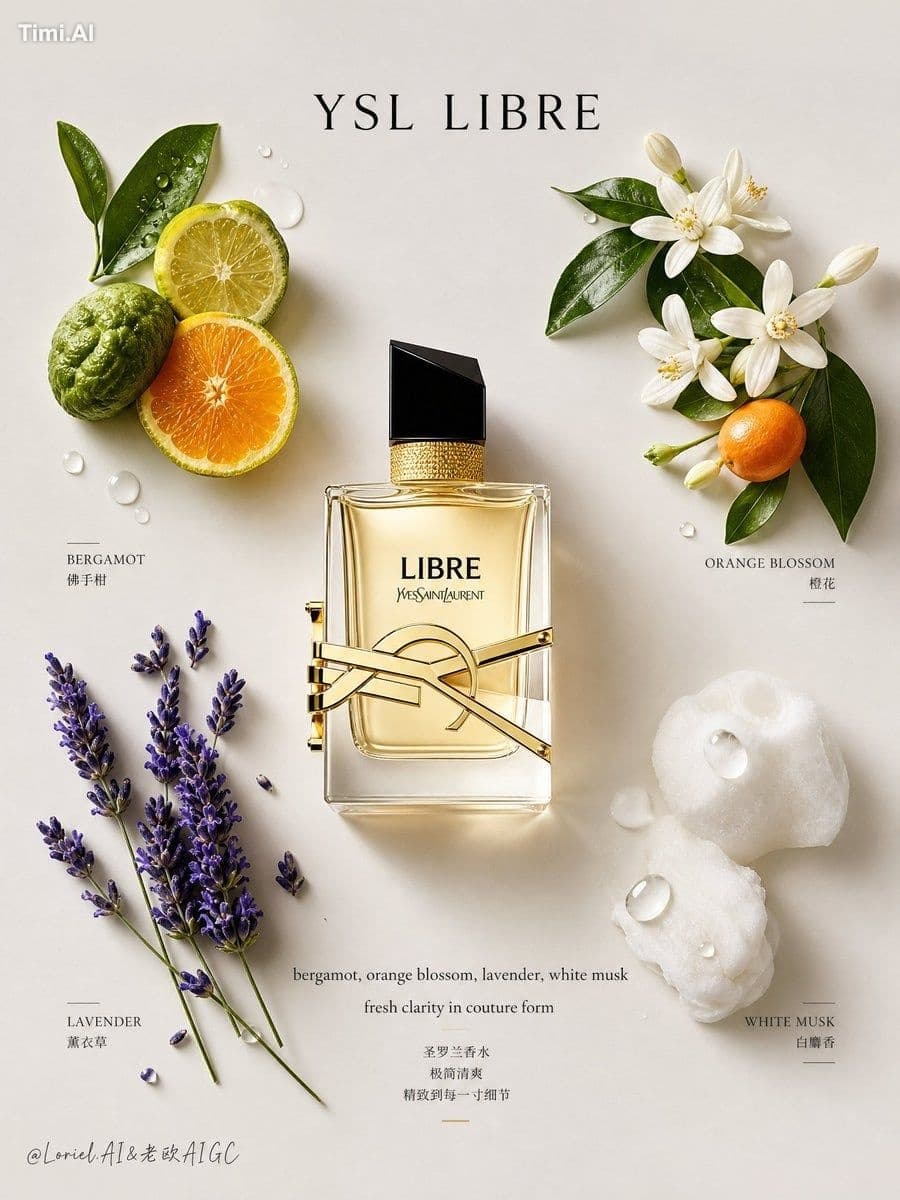 Create an ultra-premium advertising poster for Guerlain perf