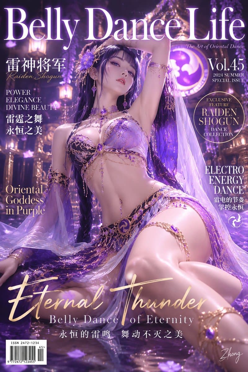 指定角色:芙宁娜《原神》
真人摄影风格的高端肚皮舞主题时尚杂志封面 / 宣传海报。
请基于当前指定角色,自动识别并提