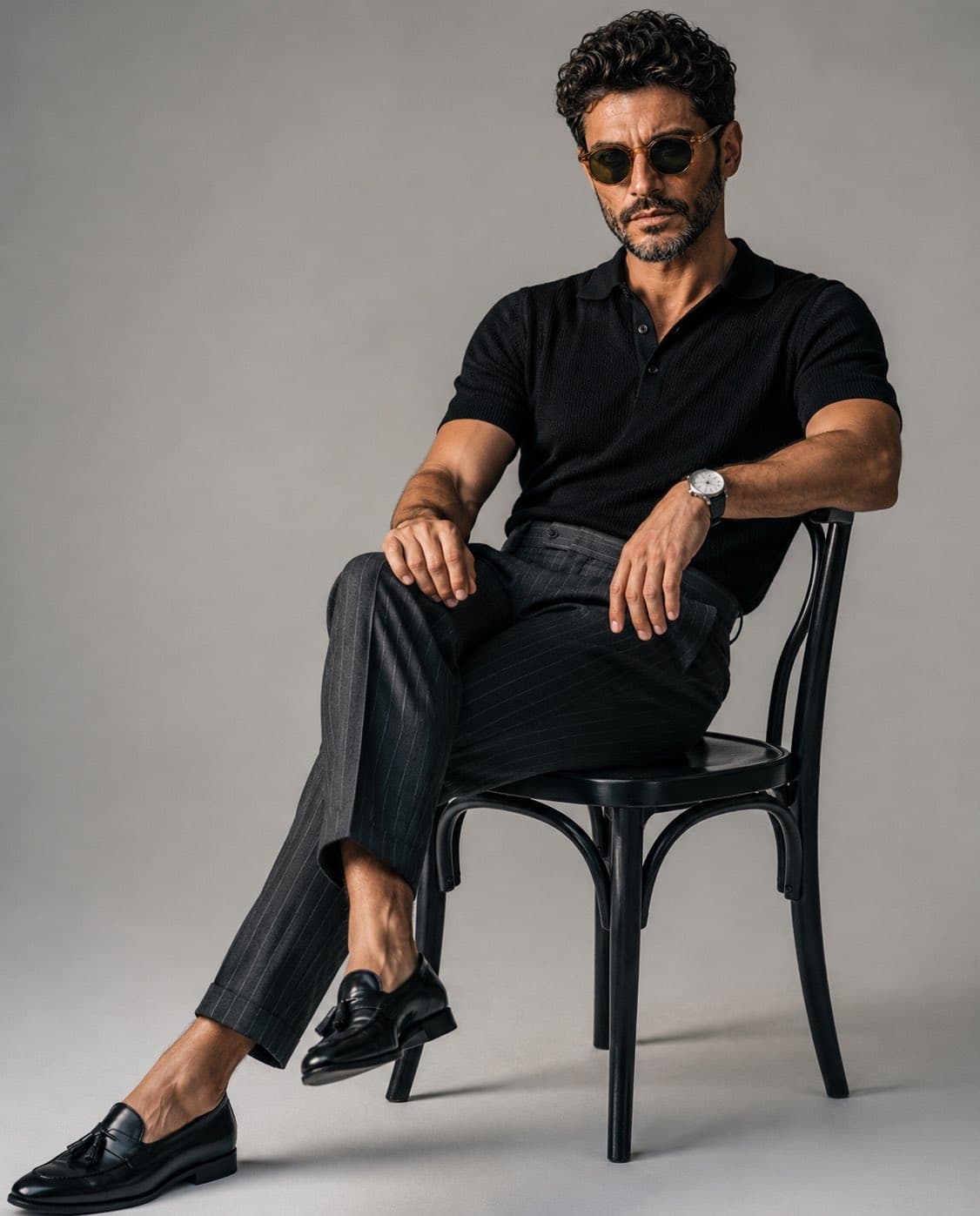 A luxury editorial fashion portrait of a stylish young man s