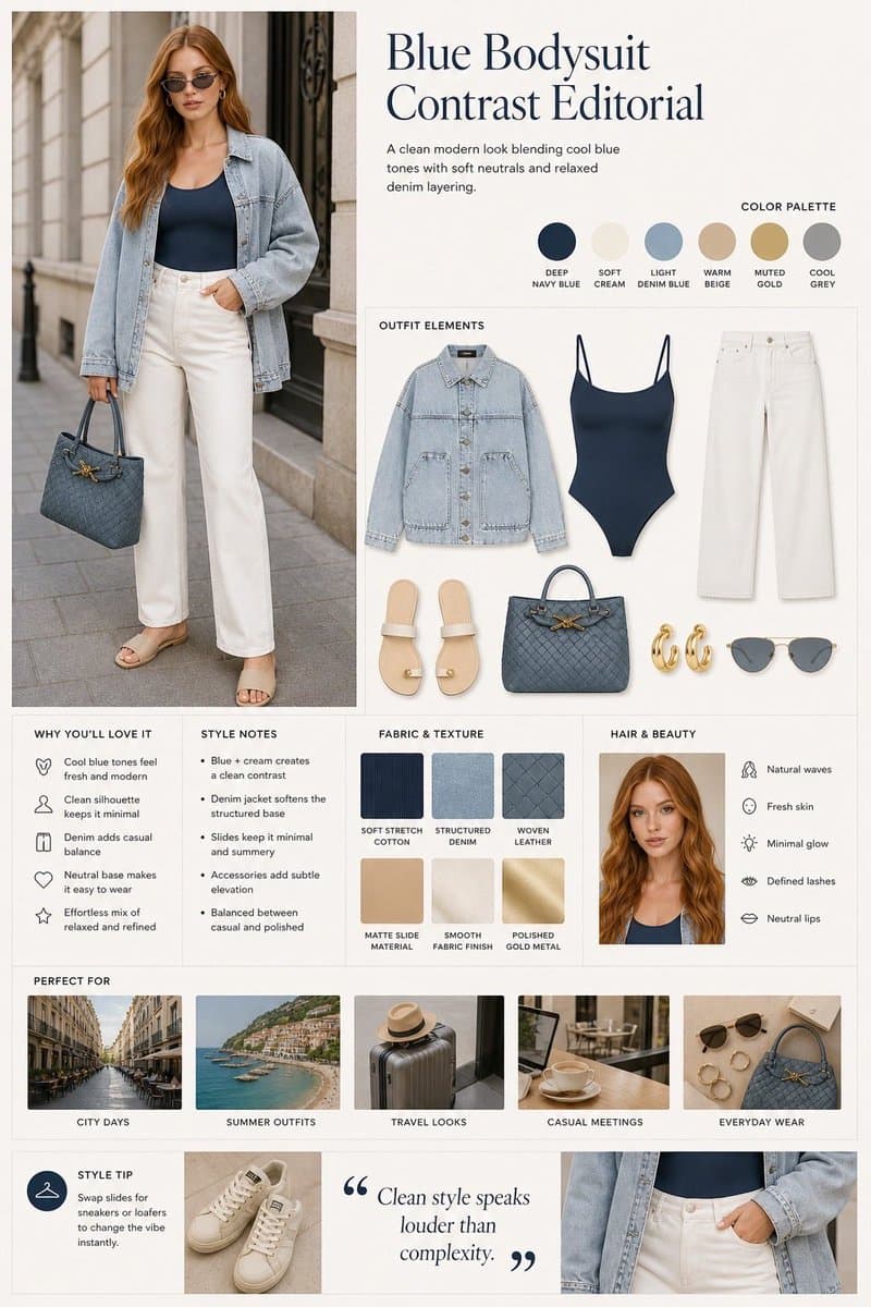 Fashion editorial layout, split design with model photo on t