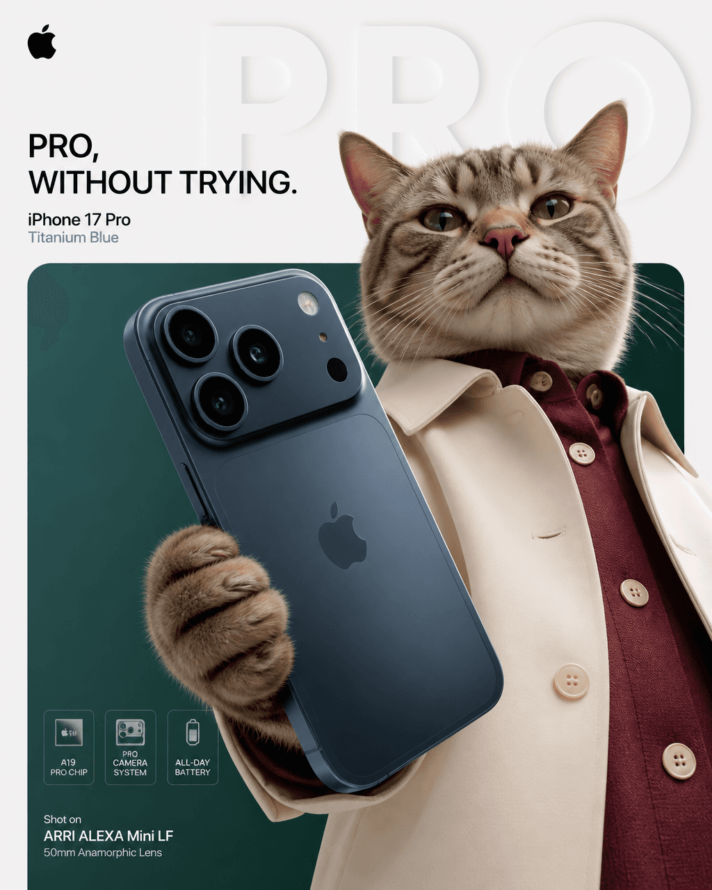 4:5 vertical premium smartphone poster, Apple-level minimali