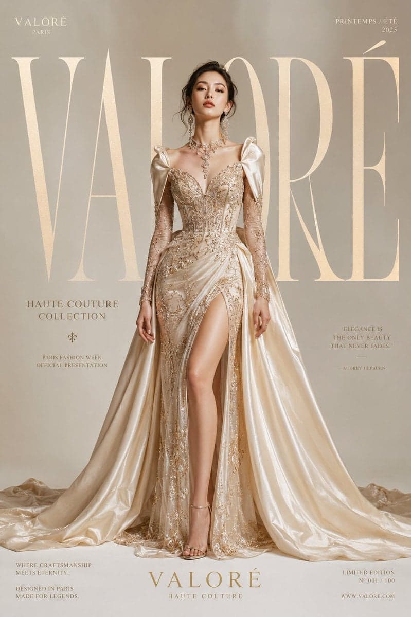 Luxury Haute Couture Fashion Editorial Poster for [BRAND NAM