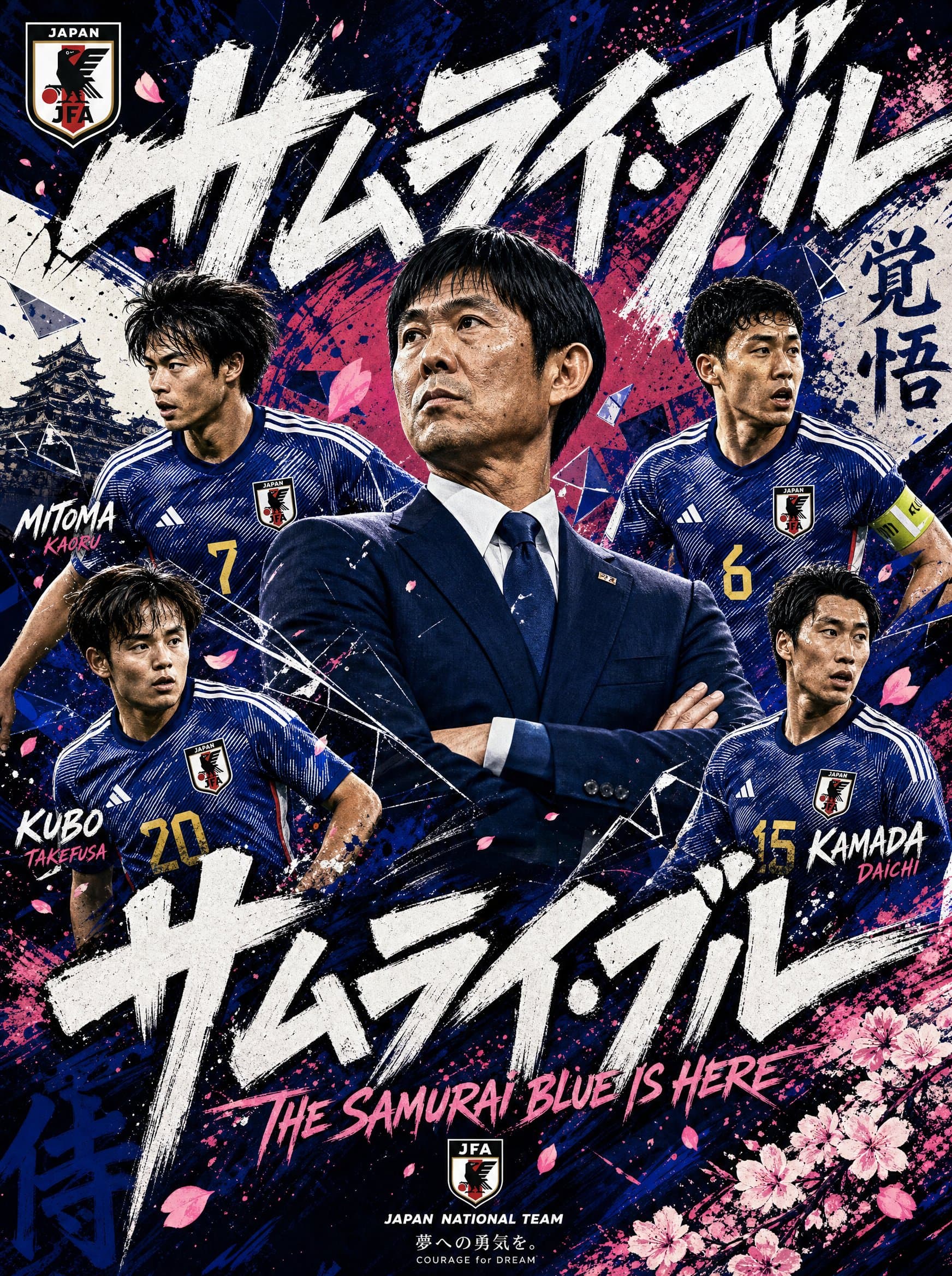 A dynamic and stylish poster for the football team [TEAM NAM