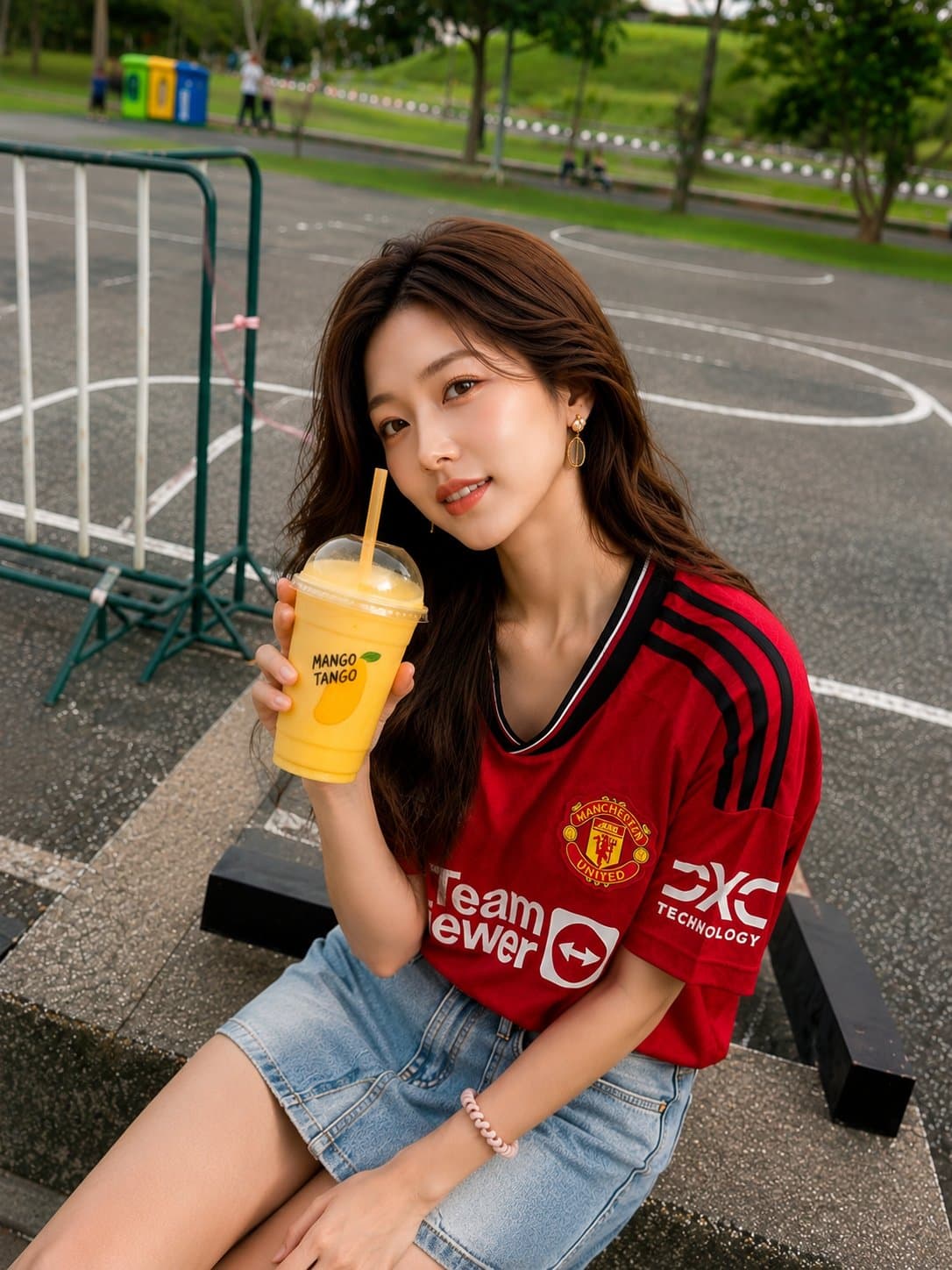 Ultra-realistic lifestyle portrait of a beautiful young Asia