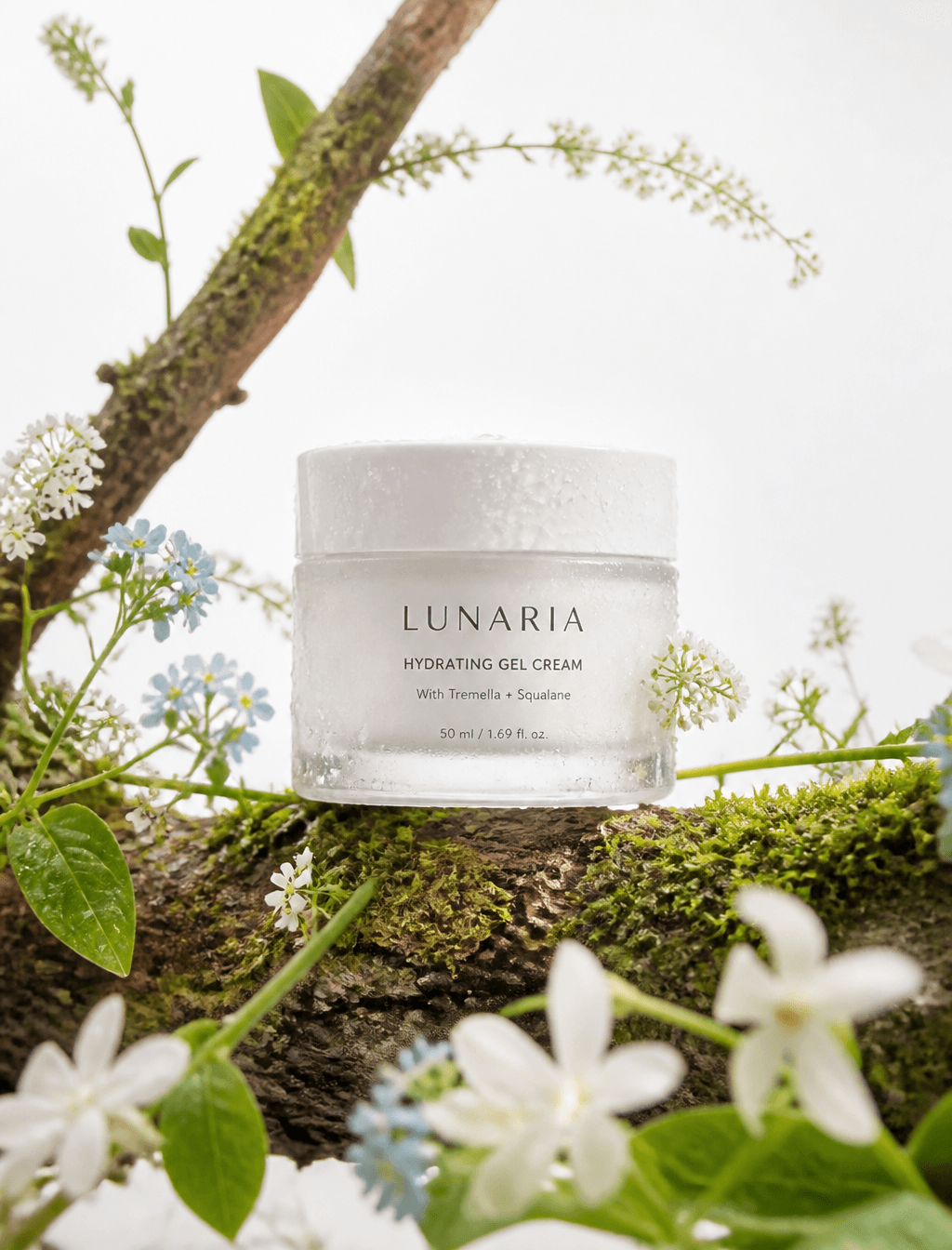 High-end commercial skincare product photography of a hydrat