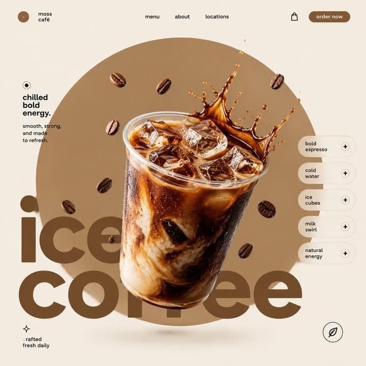 [Matcha Latte] STYLE & ART DIRECTION: Modern minimalist food