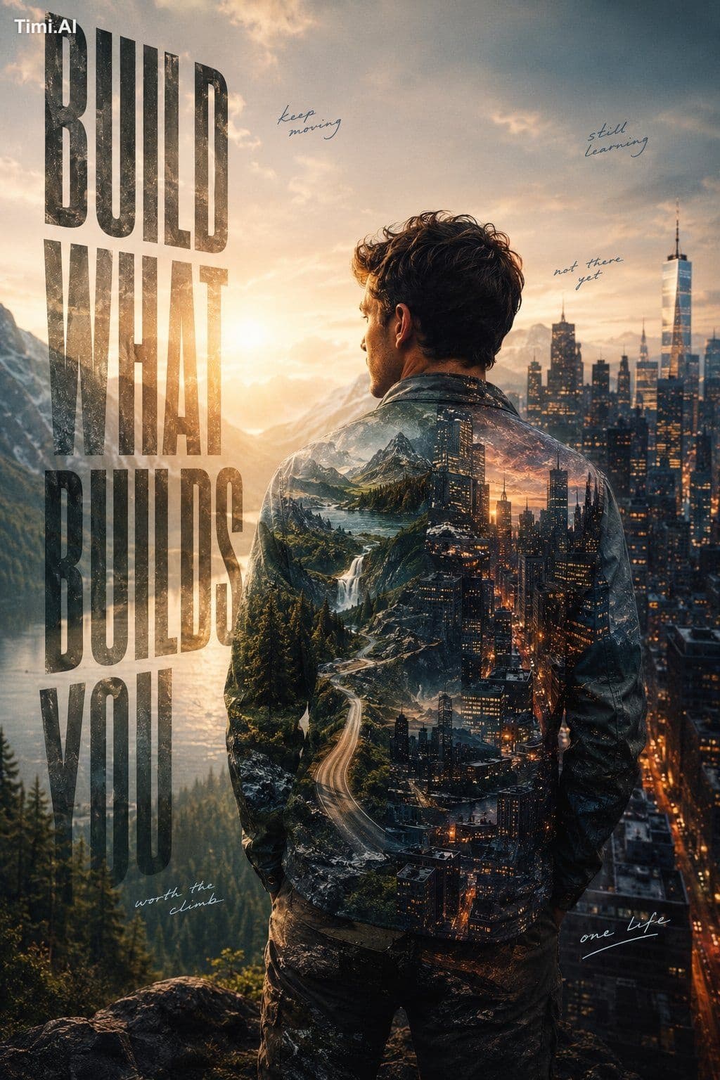 Create an ultra-premium cinematic lifestyle poster titled:
"
