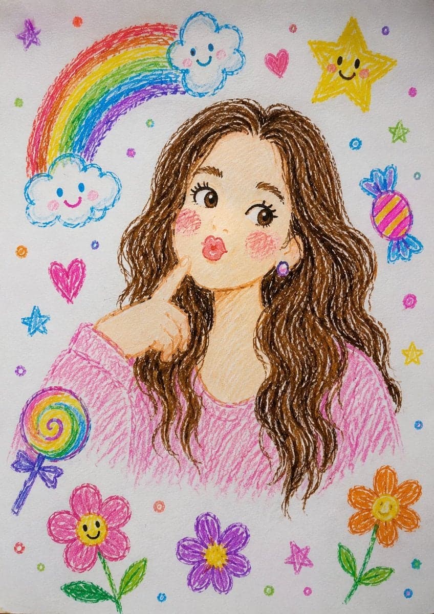 Transform this crayon-style illustration into a highly reali