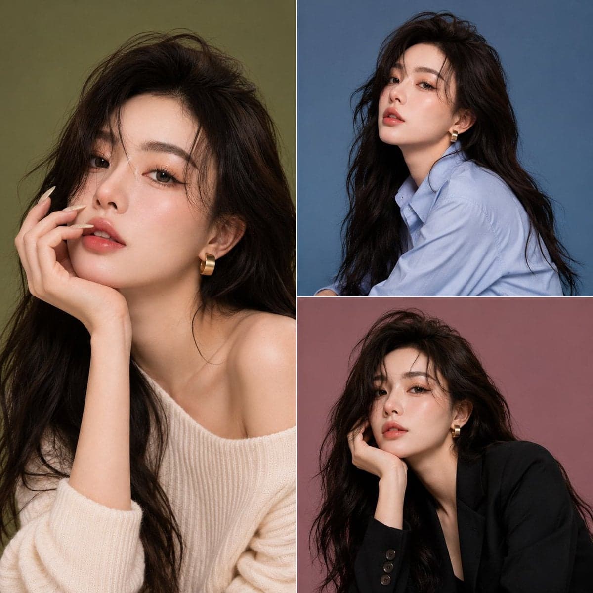 Ultra-detailed beauty portrait of a young Korean woman with 