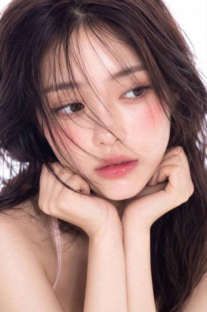 Ultra-realistic cinematic beauty portrait of a young Korean 