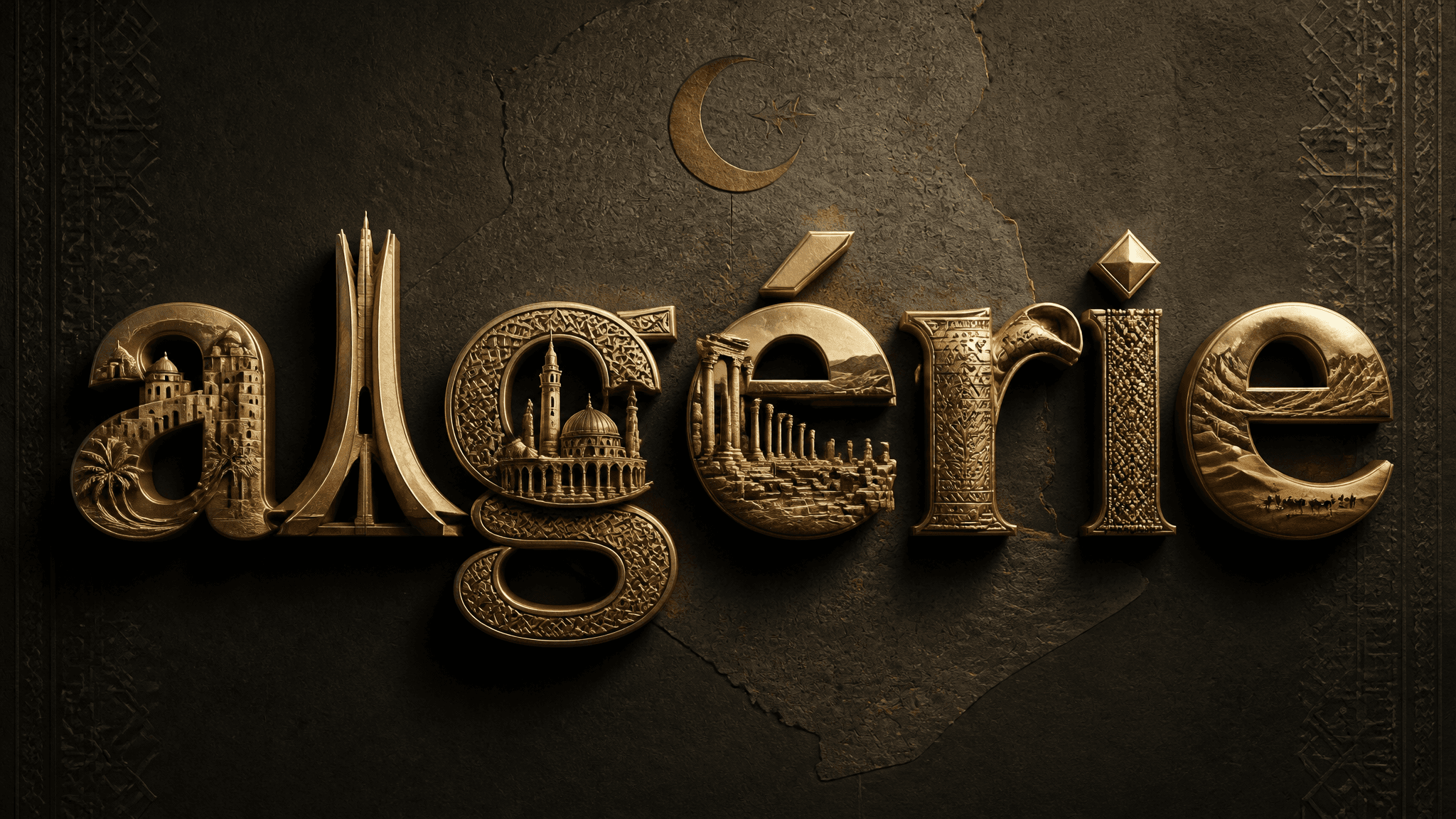 A high-quality 3D metallic typography design of the word [AL