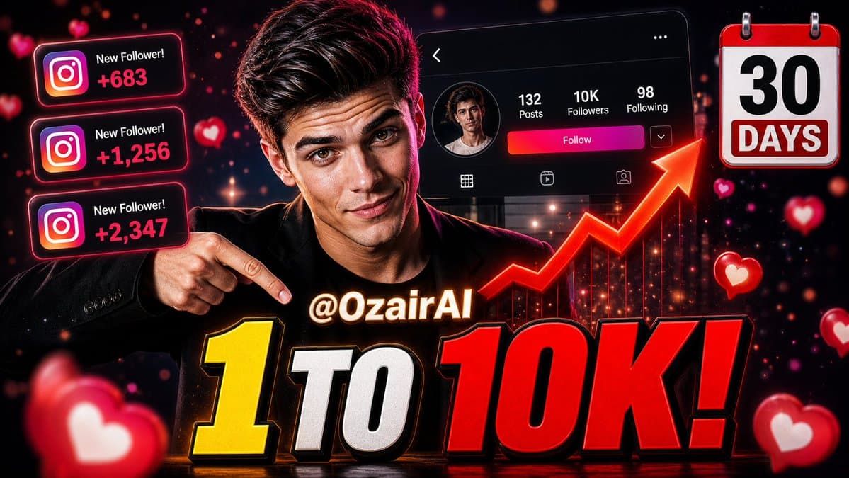 A highly detailed YouTube thumbnail with a dark navy/black c