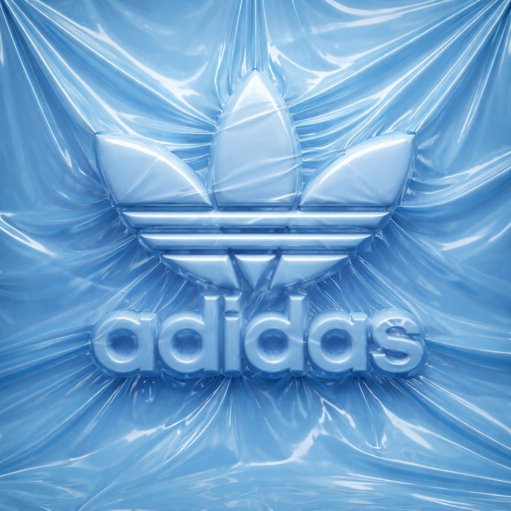 logo completely wrapped in a single layer of elastic plastic